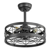 Casey 16.5-in Black Chandelier Ceiling Fan with Remote Control(7-blade)